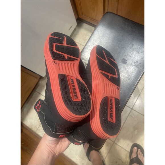 Supra Skytop Lite Black/Red 214 DX08 Muska 001 Men’s Size US 10 - Picture 5 of 5